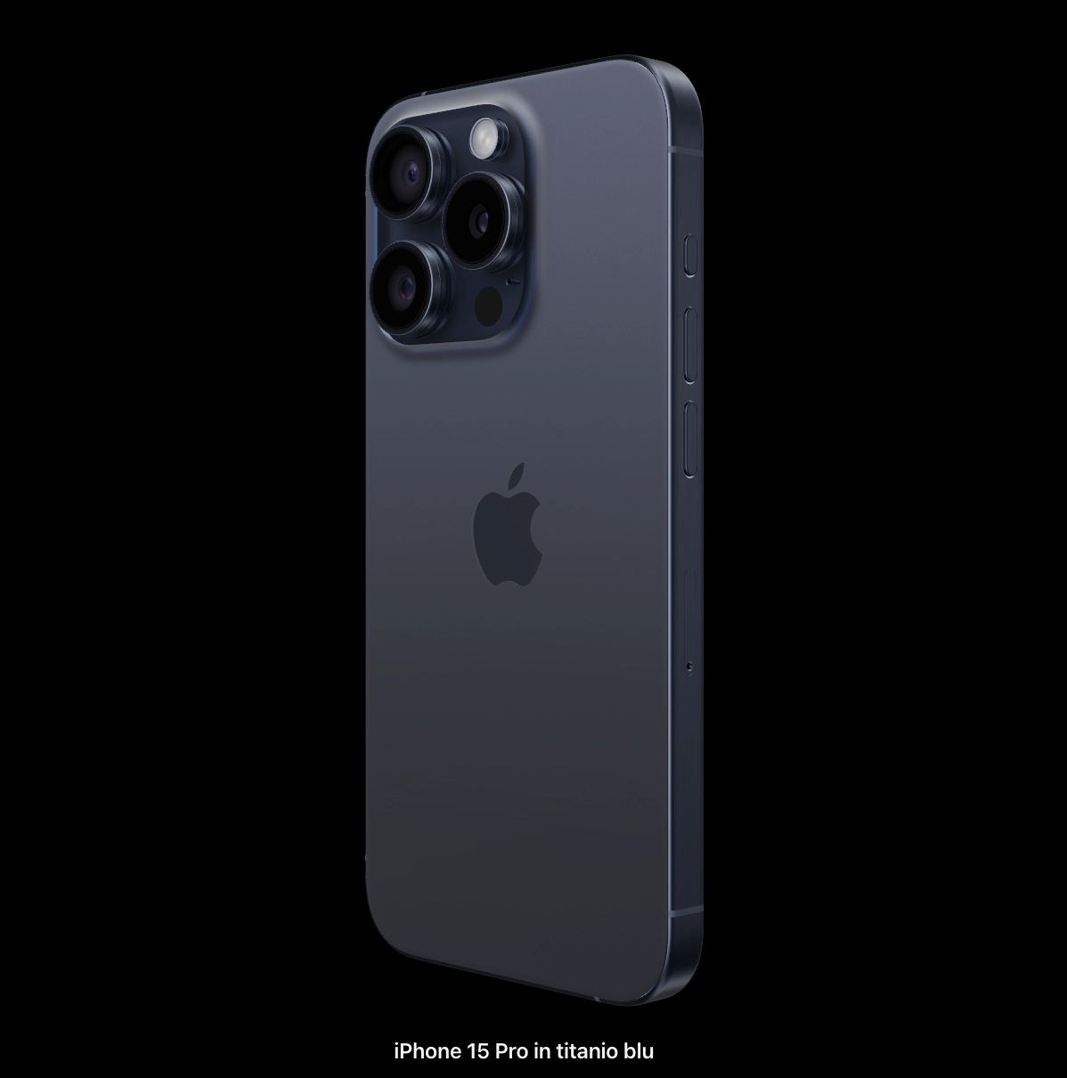 Modello Apple iPhone 15 Pro in titanio Blu